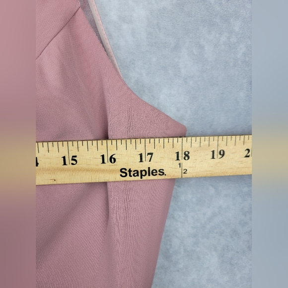 Azazie NaeemRosette A-Line V-Neck Ruffle Chiffon Dress Size 12‎ - Picture 15 of 15